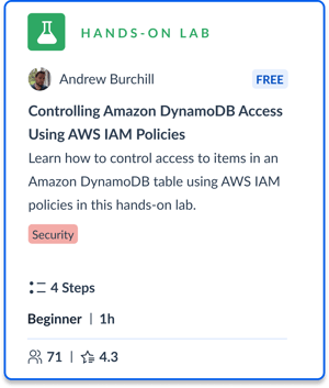 Controlling Amazon DynamoDB Access Using AWS IAM Policies