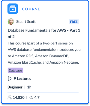 Database Fundamentals for AWS - Part 1 of 2-1