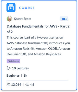 Database Fundamentals for AWS - Part 2 of 2-1